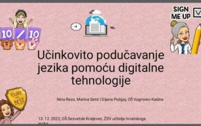 Predavanje Učinkovito podučavanje jezika pomoću digitalne tehnologije